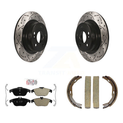 Kit de chaussures de stationnement à disques arrière percés et à fentes, plaquettes semi-métalliques, pour C30