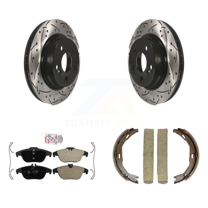 Kit de chaussures de stationnement à disques arrière percés et à fentes, plaquettes semi-métalliques, pour C30