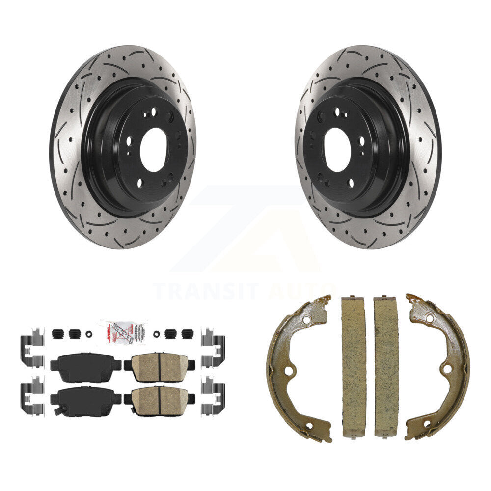 Kit de chaussures de stationnement à disques arrière, Rotors percés et fendus, plaquettes en céramique, pour Acura TL