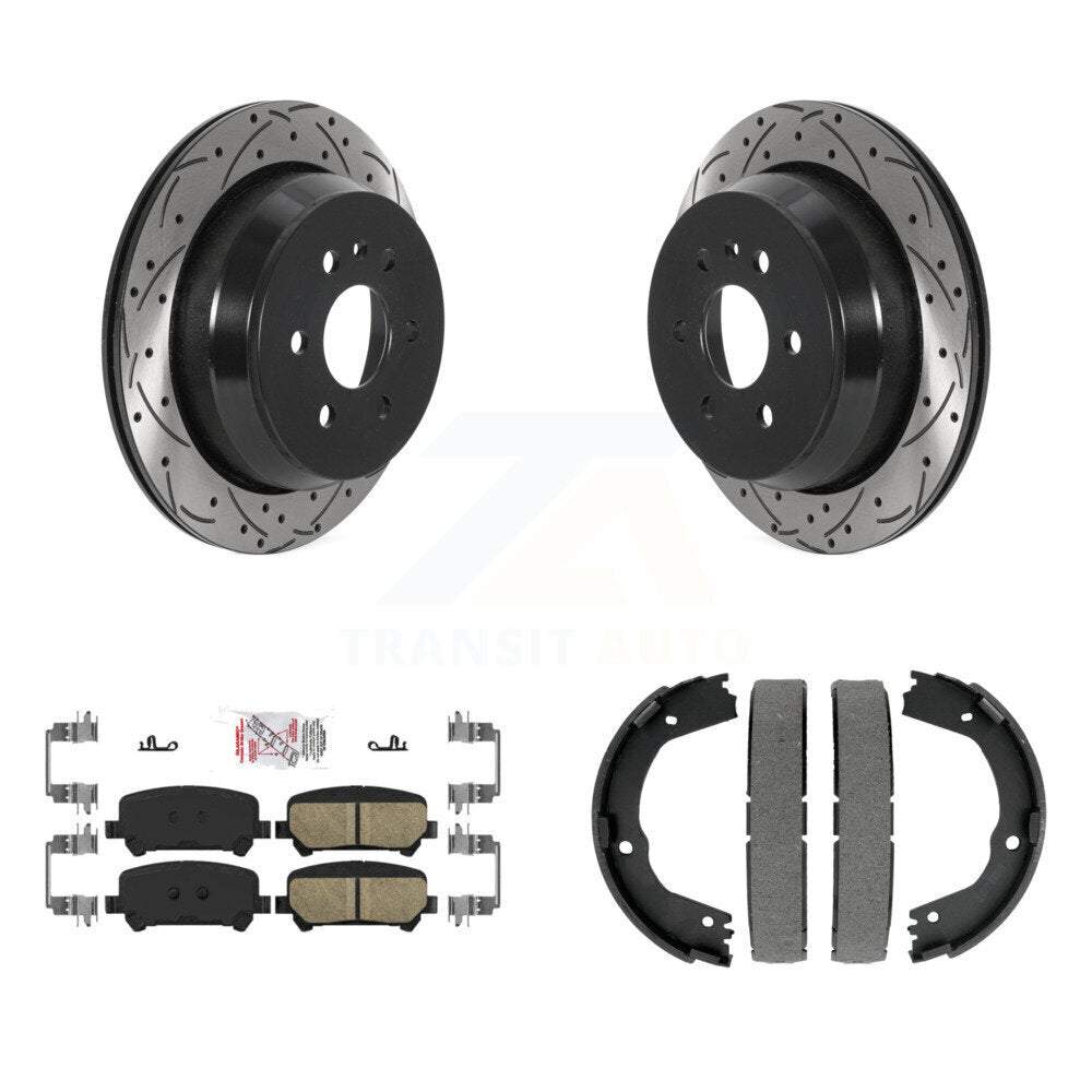 Kit de chaussures de stationnement avec disques arrière percés et fendus, plaquettes en céramique, pour Chevrolet