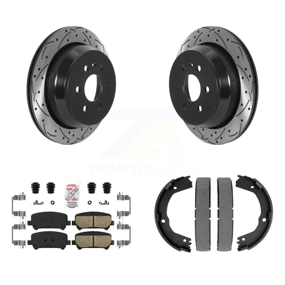 Kit de chaussures de stationnement avec disques arrière percés et fendus, plaquettes en céramique, pour Chevrolet