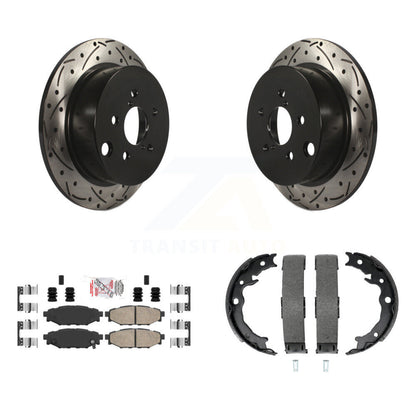 Kit de chaussures de stationnement pour Subaru XV, disques arrière percés et Rotors fendus, plaquettes en céramique