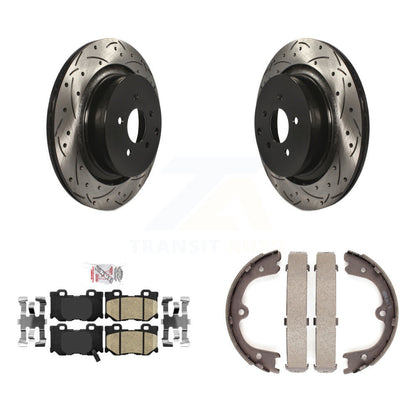 Kit de chaussures de stationnement à disques arrière, Rotors percés et fendus, plaquettes en céramique, pour INFINITI
