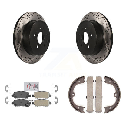 Kit de chaussures de stationnement pour Nissan Q5, disques arrière percés et Rotors fendus, plaquettes en céramique