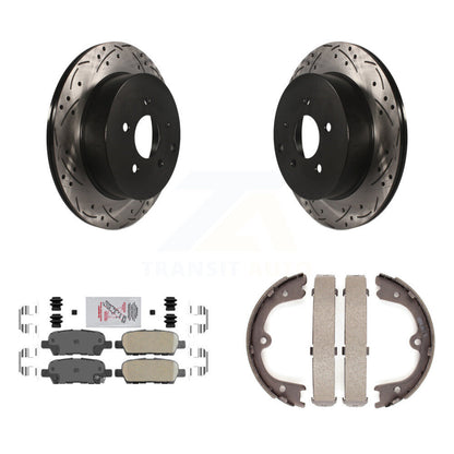 Kit de chaussures de stationnement pour Nissan Q5, disques arrière percés et Rotors fendus, plaquettes en céramique