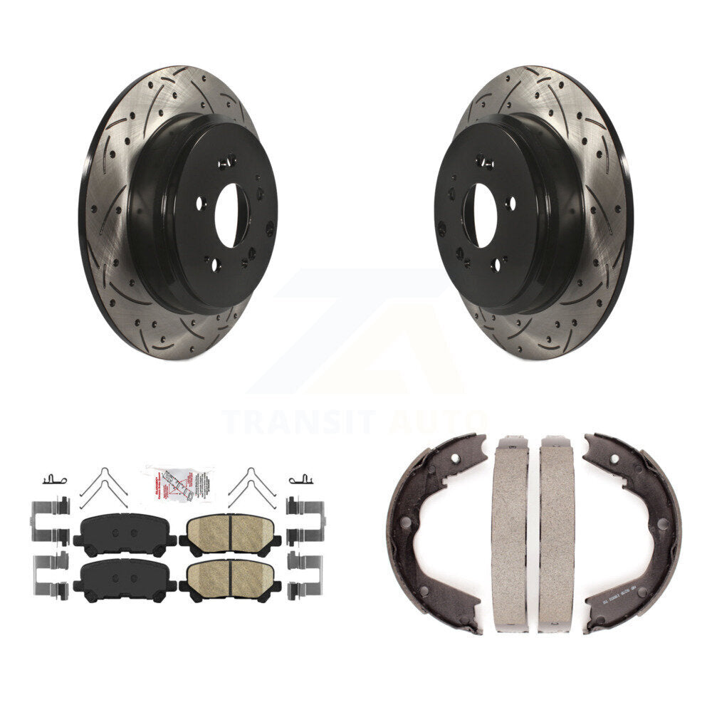 Kit de chaussures de stationnement à disque arrière, Rotors percés et fendus, plaquettes en céramique, pour Honda MDX