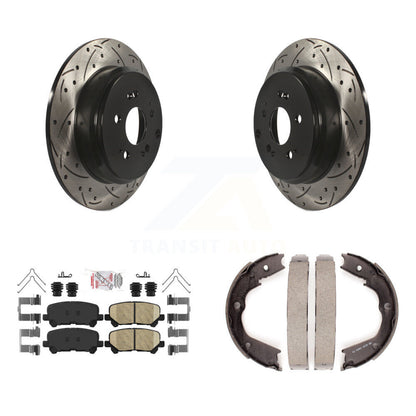 Kit de chaussures de stationnement à disque arrière, Rotors percés et fendus, plaquettes en céramique, pour Honda MDX