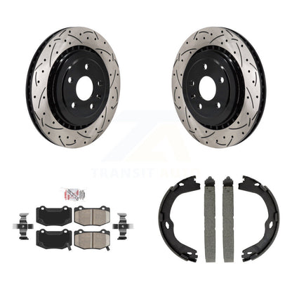 Kit de chaussures de stationnement avec disques arrière percés et fendus, plaquettes en céramique, pour Chevrolet