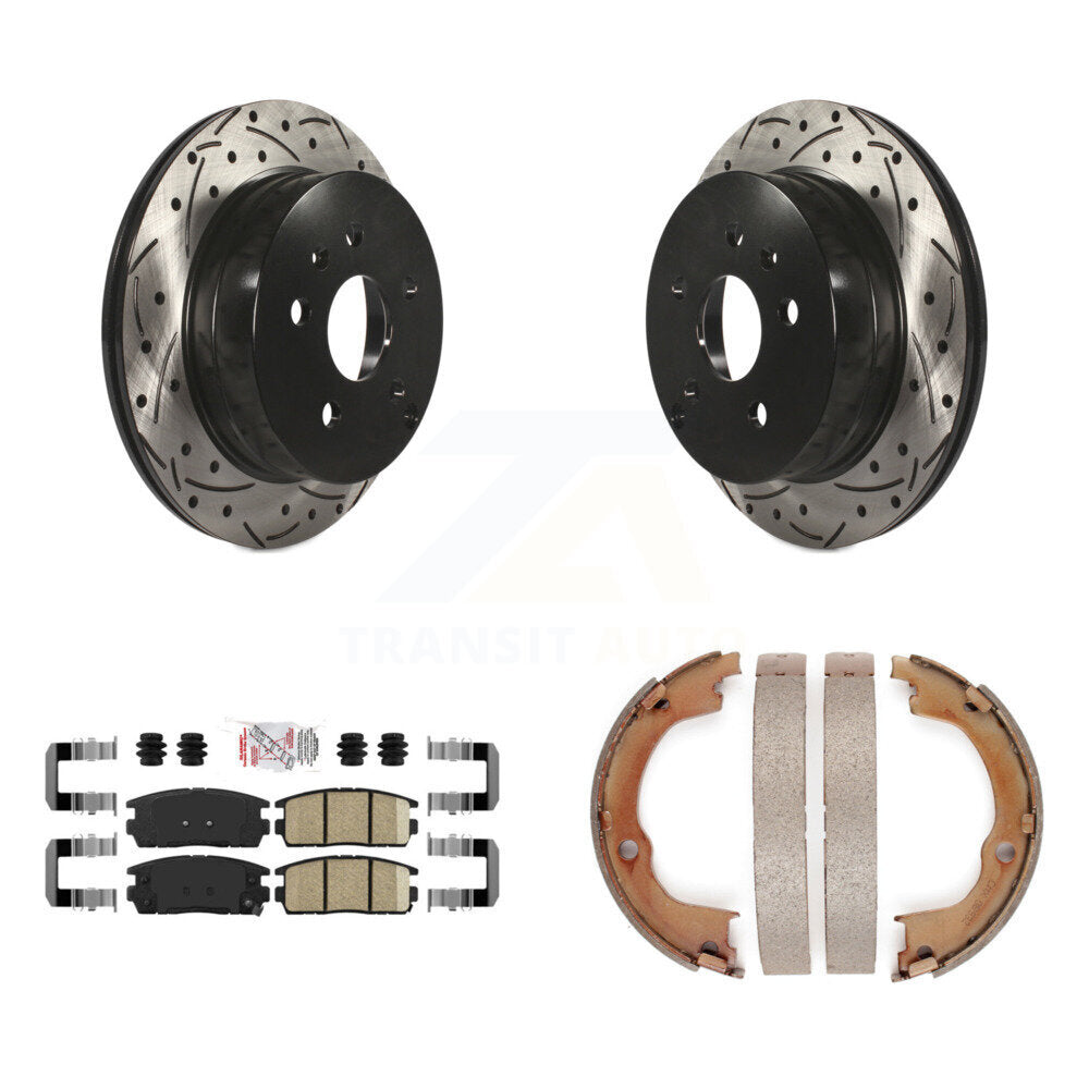 Kit de chaussures de stationnement avec disques arrière percés et fendus, plaquettes en céramique, pour Chevrolet
