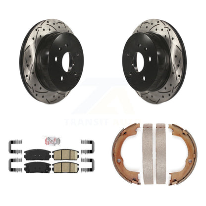 Kit de chaussures de stationnement avec disques arrière percés et fendus, plaquettes en céramique, pour Chevrolet