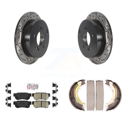 Kit de chaussures de stationnement à disque arrière, Rotors percés et fendus, plaquettes en céramique, pour Hyundai F