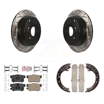 Kit de chaussures de stationnement à disque arrière, Rotors percés et fendus, plaquettes en céramique, pour Honda CR-