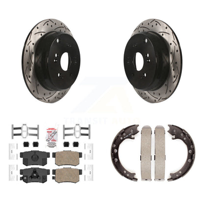 Kit de chaussures de stationnement à disque arrière, Rotors percés et fendus, plaquettes en céramique, pour Honda CR-