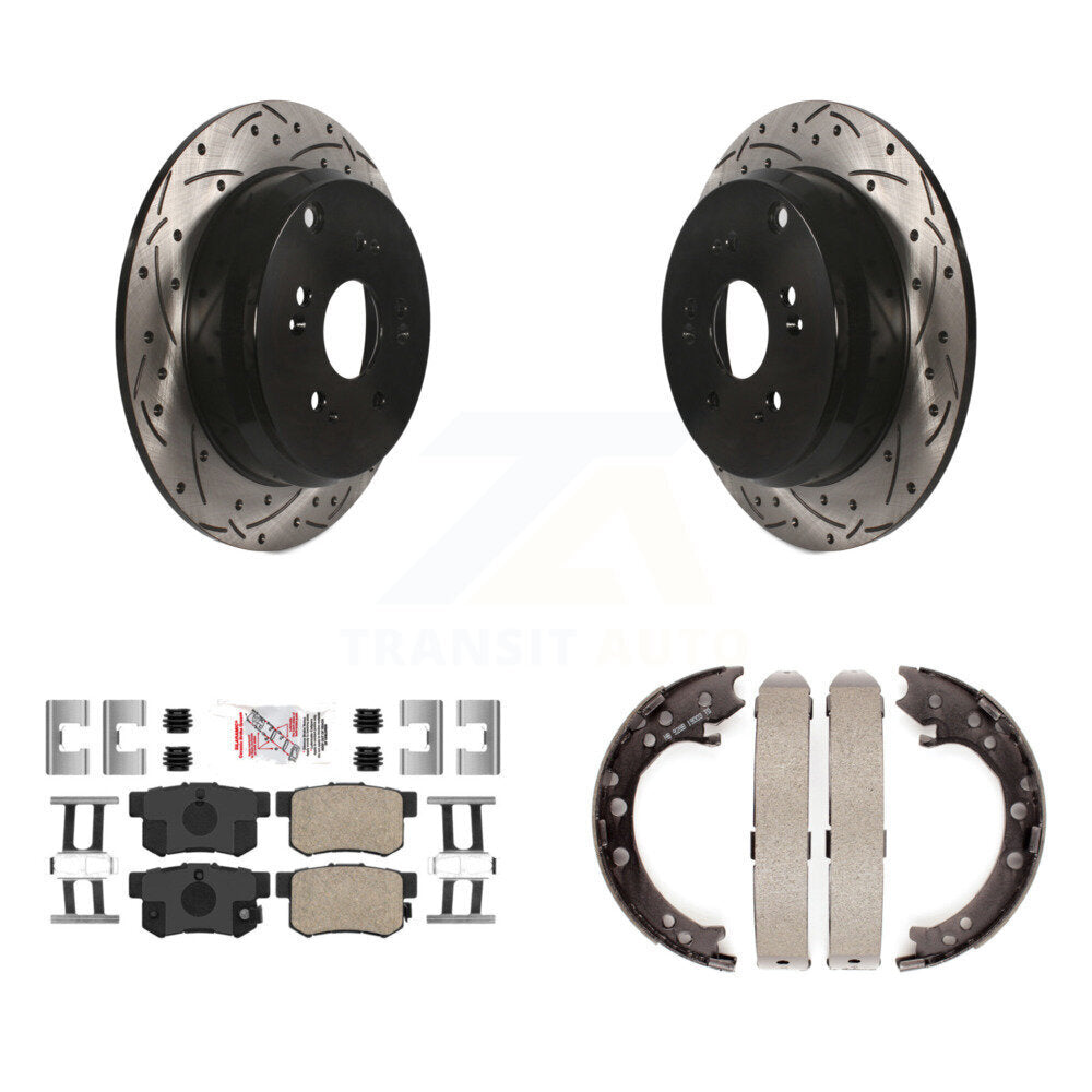 Kit de chaussures de stationnement à disques arrière, Rotors percés et fendus, plaquettes en céramique, pour Acura RDX