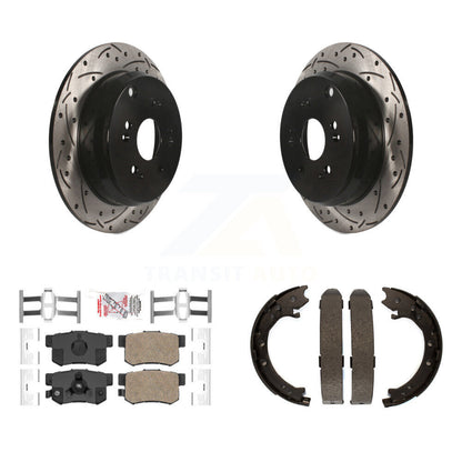 Kit de chaussures de stationnement à disque arrière, Rotors percés et fendus, plaquettes en céramique, pour Honda CR-