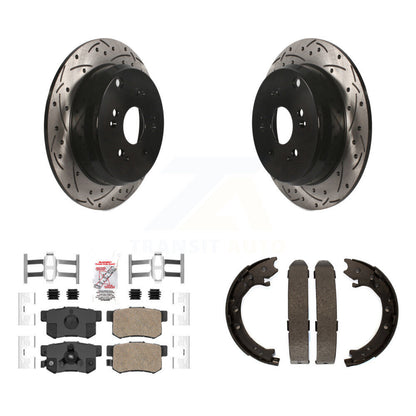 Kit de chaussures de stationnement à disque arrière, Rotors percés et fendus, plaquettes en céramique, pour Honda CR-