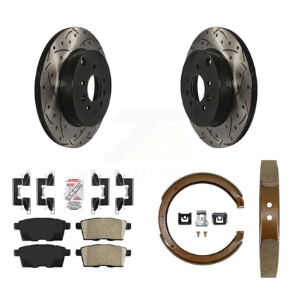 Kit de chaussures de stationnement à disque arrière, Rotors percés et fendus, plaquettes en céramique, pour Mazda CX-