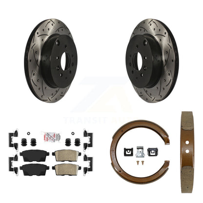 Kit de chaussures de stationnement à disque arrière, Rotors percés et fendus, plaquettes en céramique, pour Mazda CX-