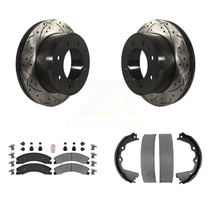 Kit de chaussures de stationnement à disques arrière percés et à fentes, plaquettes semi-métalliques, pour GMC