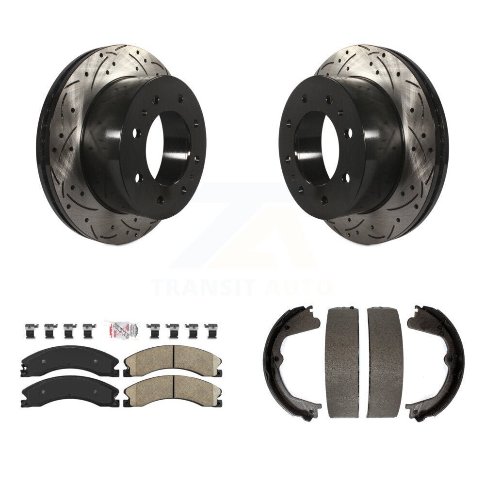 Kit de chaussures de stationnement avec disques arrière percés et fendus, plaquettes en céramique, pour Chevrolet