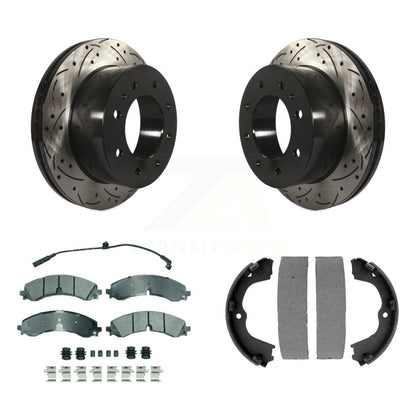 Kit de chaussures de stationnement à disques arrière percés et à fentes, plaquettes semi-métalliques, pour GMC