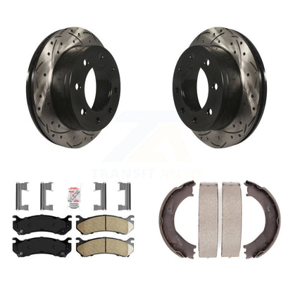 Kit de chaussures de stationnement avec disques arrière percés et fendus, plaquettes en céramique, pour Chevrolet
