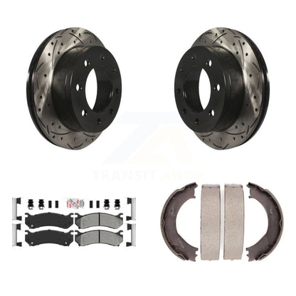 Kit de chaussures de stationnement à disques arrière percés et à fentes, plaquettes semi-métalliques, pour 250