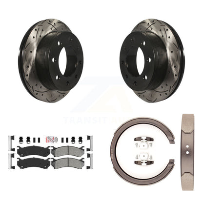 Kit de chaussures de stationnement à disques arrière percés et à fentes, plaquettes semi-métalliques, pour GMC