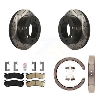 Kit de chaussures de stationnement à disques arrière, Rotors percés et fendus, plaquettes en céramique, pour GMC Sierr