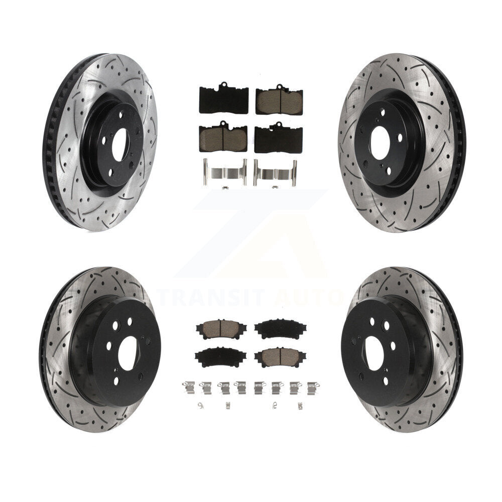 Kit de rotor de frein avant et arrière et plaquettes en céramique (6 pièces) pour Lexus IS300 IS350 GS350 RC35