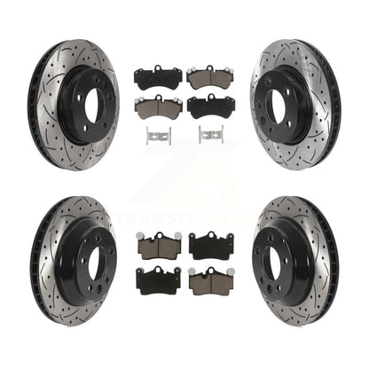 Kit de rotors de frein à disque avant et arrière et plaquettes en céramique (6 pièces) pour Volkswagen Touareg