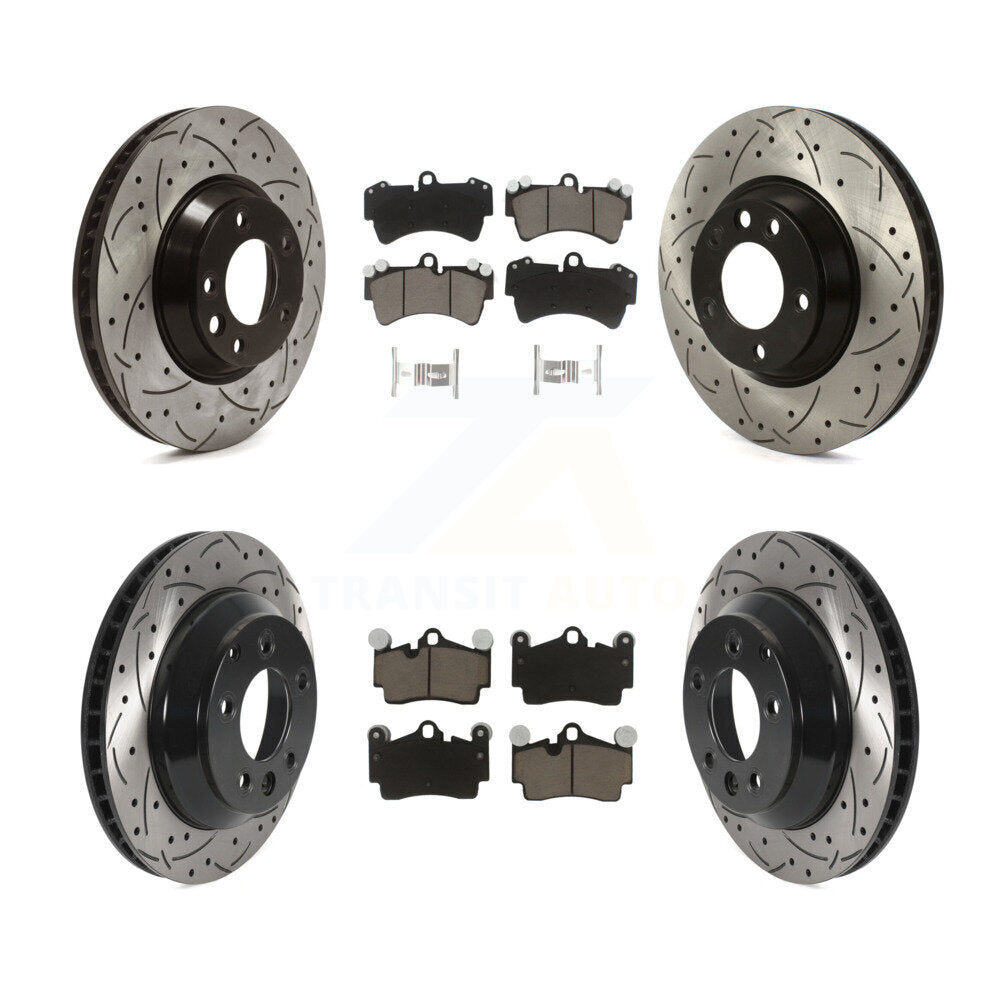 Kit de plaquettes en céramique pour Rotor de frein à disque avant et arrière (6 pièces) pour Audi Q7 Volkswagen Touare