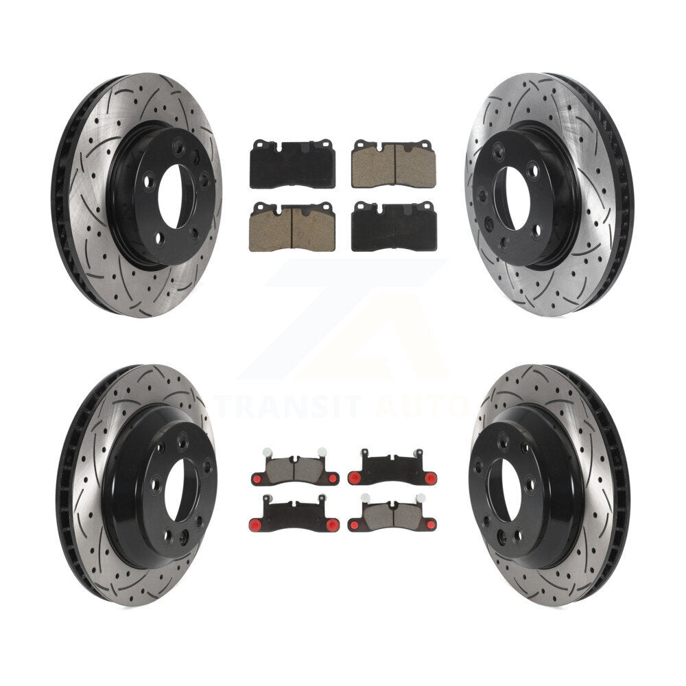 Kit de rotors de frein à disque avant et arrière et plaquettes en céramique (6 pièces) pour Volkswagen Touareg
