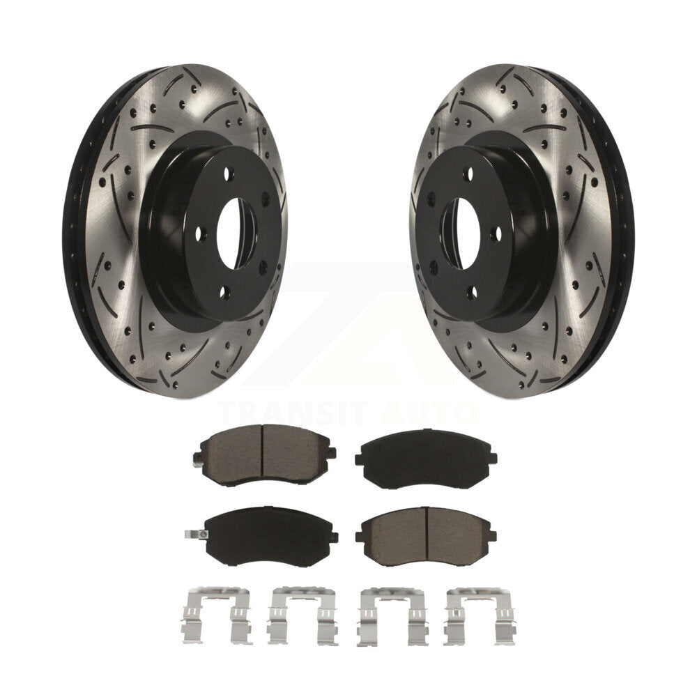 Kit de plaquettes en céramique pour Rotor de frein, fente de perçage avant, pour Subaru Impreza Legacy Saab 9-2