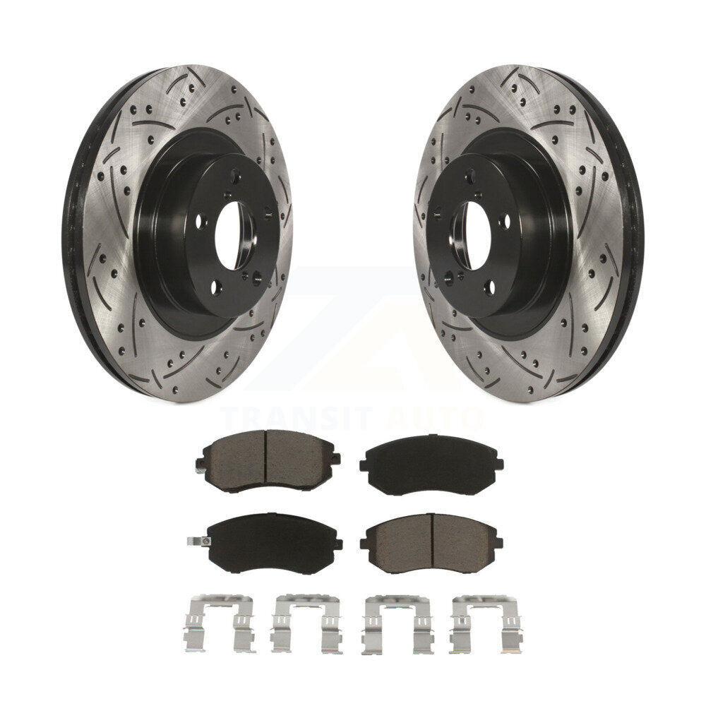 Kit de plaquettes en céramique pour Rotor de frein, fente de perçage avant, pour Subaru Outback Forester Imprez
