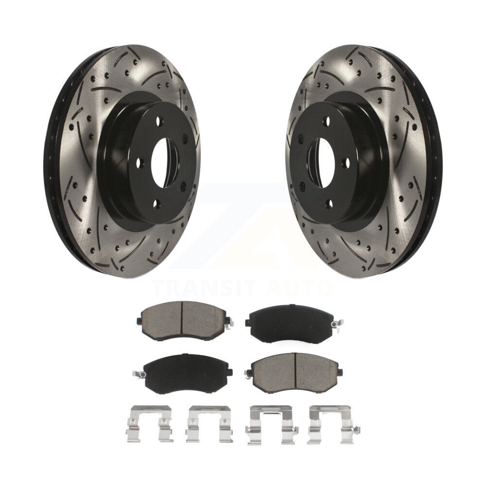 Kit de plaquettes en céramique pour Rotor de frein à fente avant percée, pour Subaru Impreza Scion FR-S BR