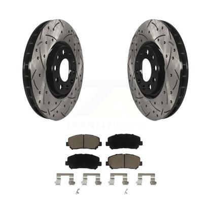 Kit de plaquettes de frein en céramique, Rotors de frein à disque à fente avant percée pour Chrysler 200 Dodge Dar