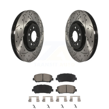 Kit de plaquettes en céramique pour Rotor de frein à disque, fente de perçage avant, pour Jeep Cherokee Chrysler 20