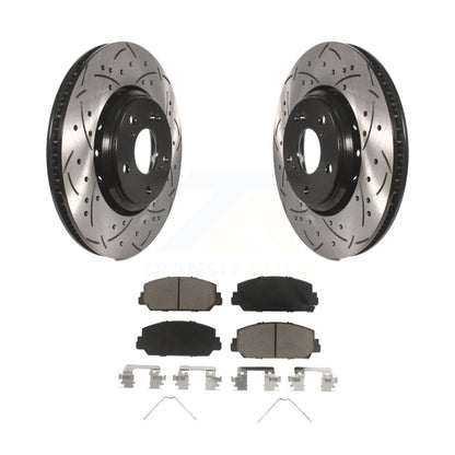 Kit de plaquettes de frein en céramique, Rotors de frein à fente avant percés pour Honda Civic Accord Acura IL
