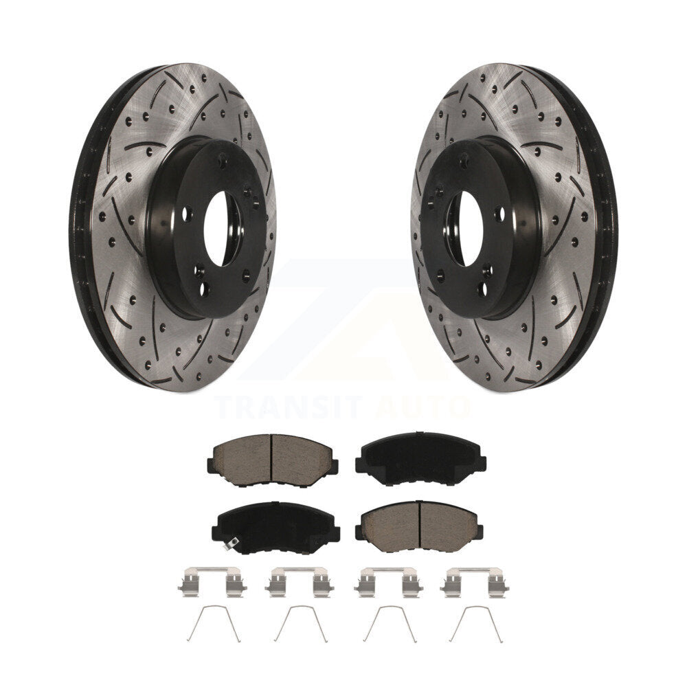 Kit de plaquettes en céramique pour Rotors de frein à fente avant, pour Honda Accord Civic Fit Elemen