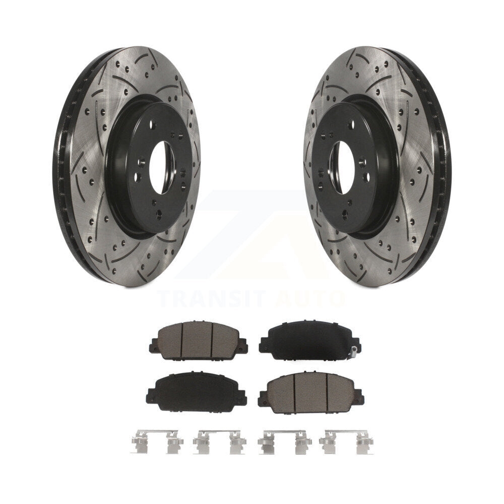 Kit de plaquettes en céramique pour Rotor de frein à disque, fente percée, revêtement avant, pour Honda HR-V Accor