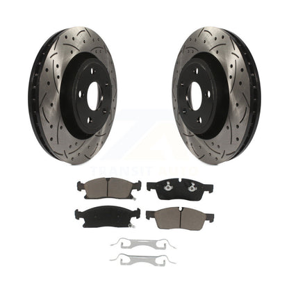 Kit de plaquettes de frein en céramique, Rotors de frein à fente avant percés pour Jeep Grand Cherokee Dodge W
