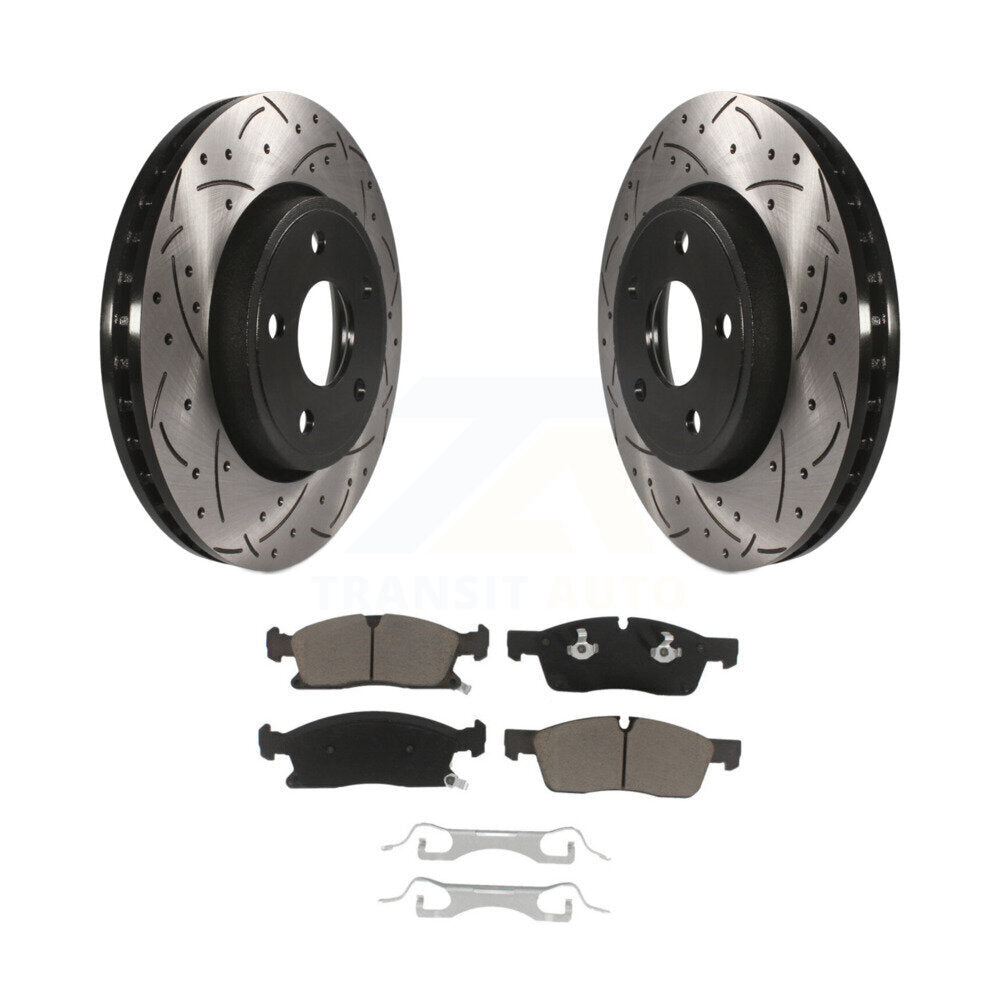 Kit de plaquettes en céramique pour Rotors de frein à disque, fente de perçage avant, pour Jeep Grand Cherokee Dodg