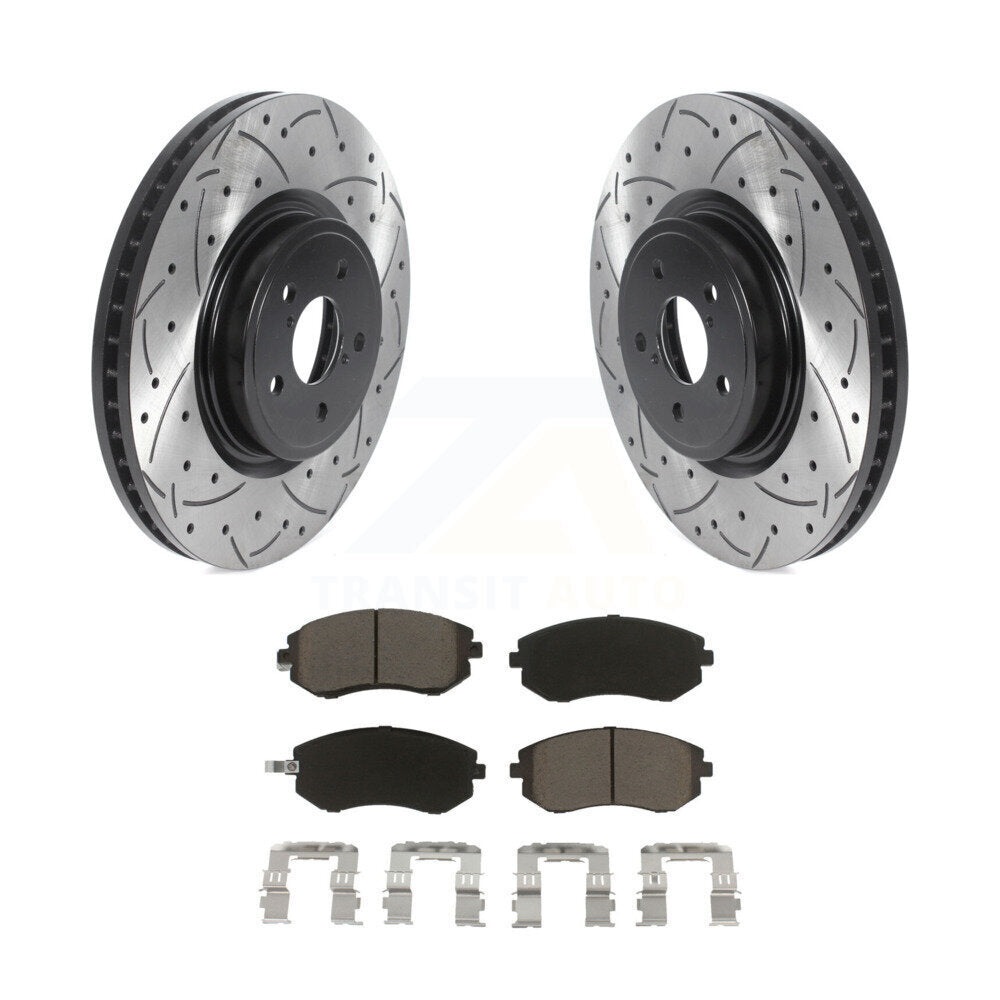 Kit de plaquettes en céramique pour rotors de frein à disque fendus, revêtement avant, pour Subaru Legac