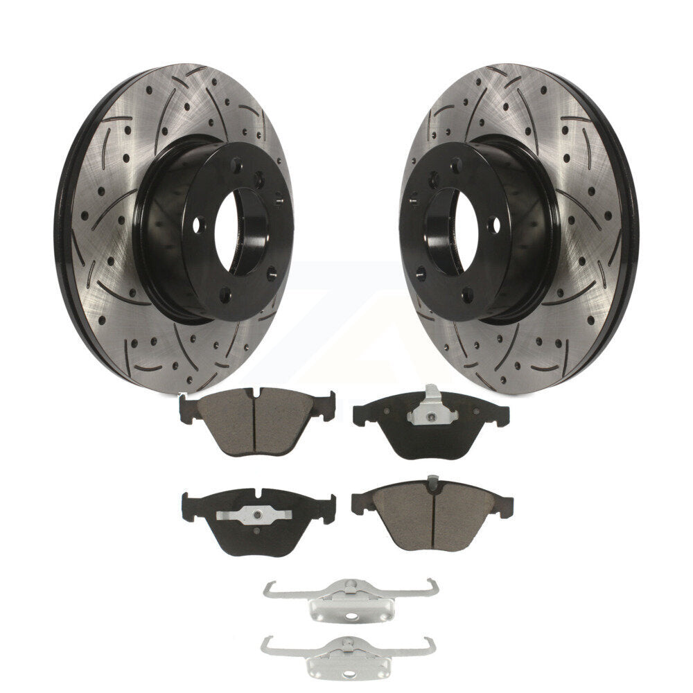 Kit de plaquettes en céramique pour Rotor de frein à disque, fente avant percée, pour BMW 328i xDrive X1 328x