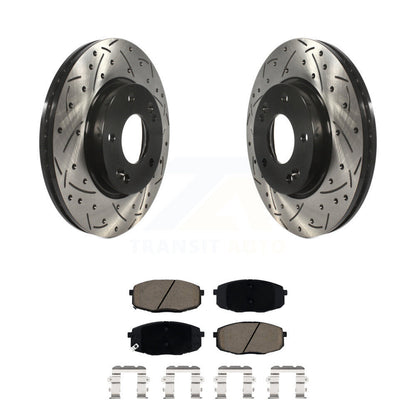 Kit de plaquettes en céramique pour Rotors de frein à fente avant, pour Kia Hyundai Kona Forte Soul G