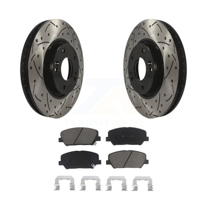 Kit de plaquettes en céramique pour Rotor de frein à fente avant percée, pour Hyundai Veloster Turbocharge