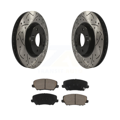 Kit de plaquettes en céramique pour Rotor de frein à disque, fente avant percée, pour Kia Forte Forte5 Hyunda
