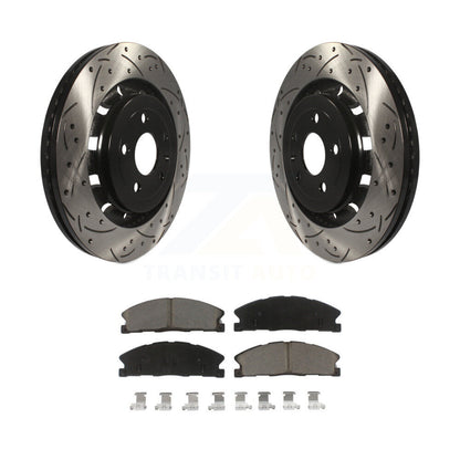 Kit de plaquettes en céramique pour Rotor de frein, fente de perçage avant, pour Ford Explorer Flex Taurus Seda