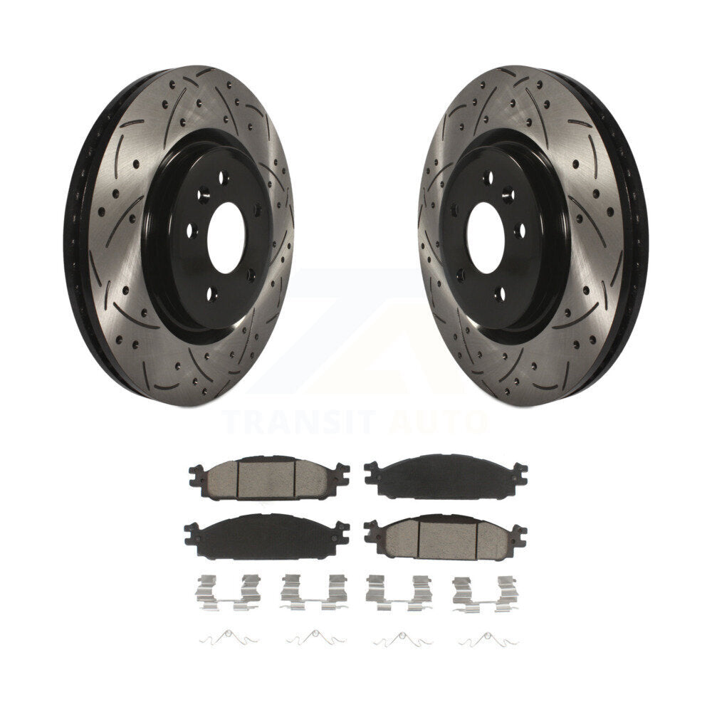 Kit de plaquettes en céramique pour Rotor de frein à fente avant percée, pour Ford Explorer Flex Taurus MK